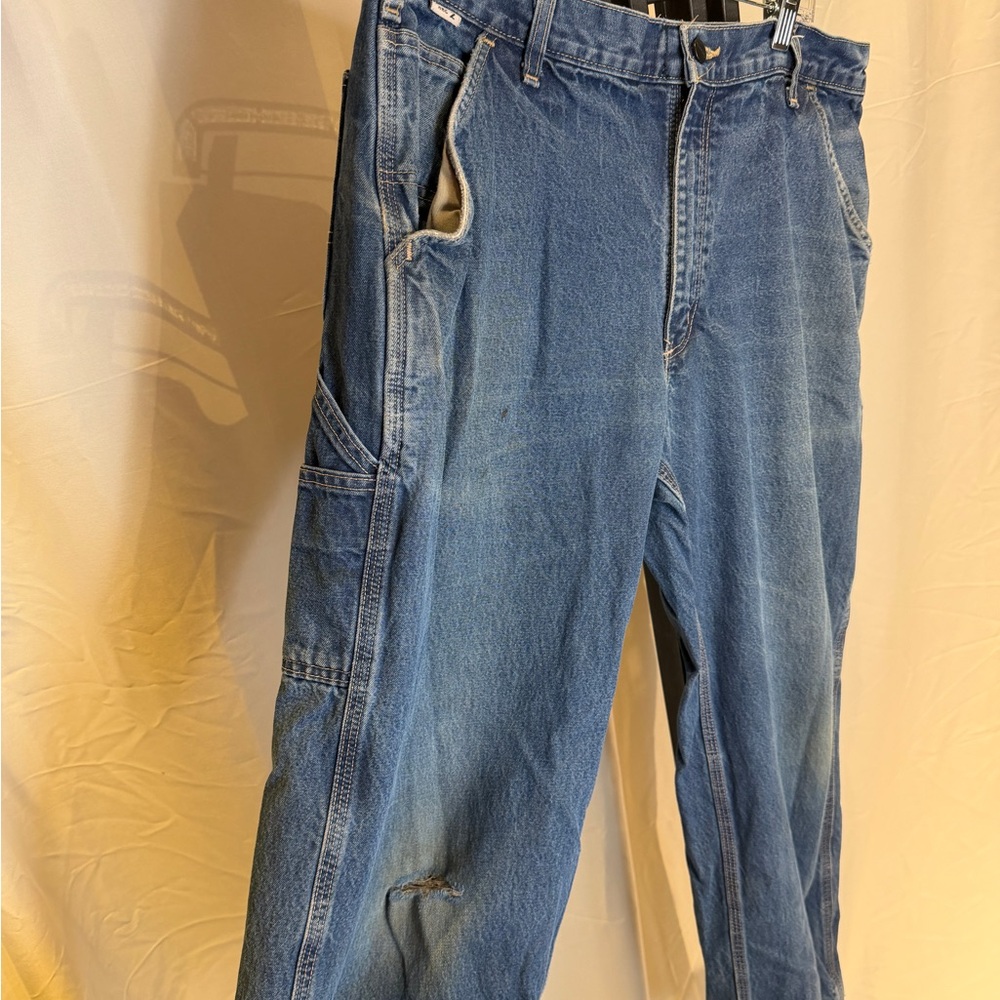 Carhartt Men's Relaxed Fit Blue Jeans - Picture 2 of 4